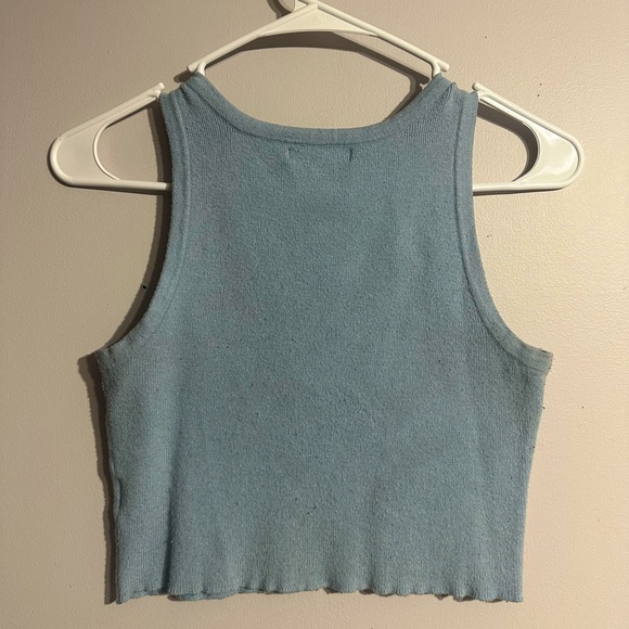 Kendall & Kylie Blue Cropped Tank Top - Picture 2 of 5